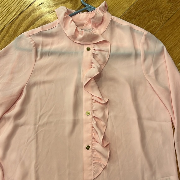 J. Crew ruffle front blouse - Picture 2 of 8